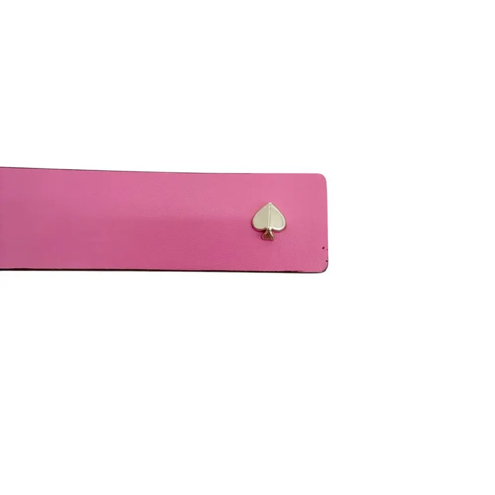 KATE SPADE New York Spade Belt in Rhododendron Grove / Pale Gold S